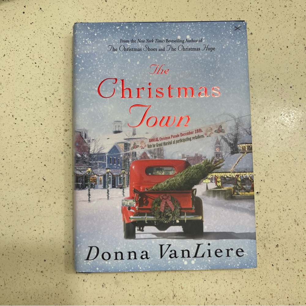 The Christmas Town by Donna VanLiere - Festive Red and White Cover